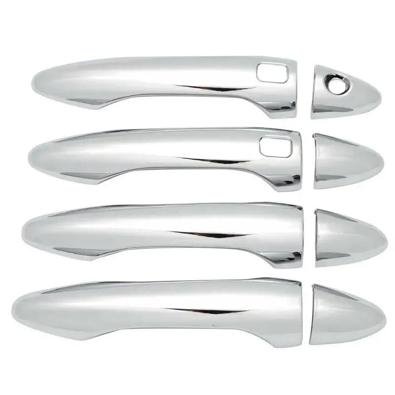 Car Stickers Door Handle Cover For Kia Cerato Forte K3 2013-2017 Chrome Silver Carbon Fiber