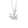 Sterling Silver Origami Crane Necklace - Light Luxury Clavicle Chain, High-End Niche Design