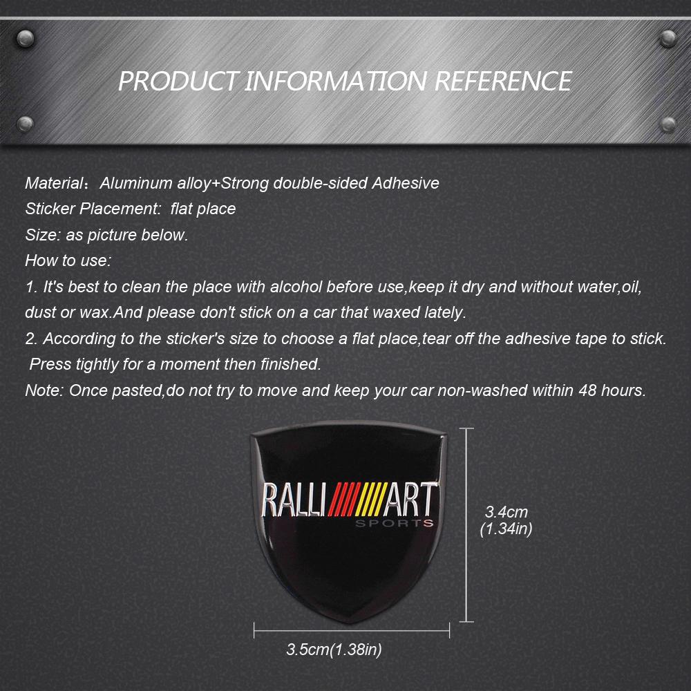 1 шт. Автонаклейка Auto Ralliart Наклейка Для Lancer Outlander Pajero L200 Galant ASX Montero Боковой значок Эмблема Автоаксессуары