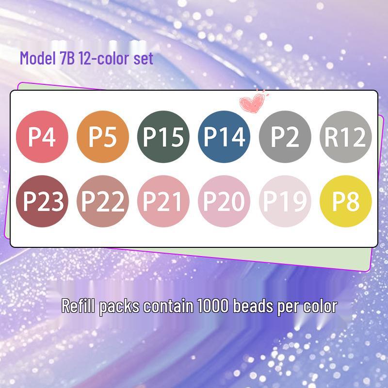 Набор для пополнения бусин Pinbeads Fusion Beans: Серия "Все цвета", 1000 бусин (2.6mm) для DIY-поделок из пазлов