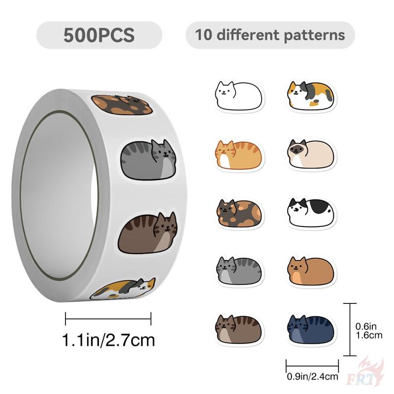 500 шт./рулон Q Fat Cats Kids Rewards Наклейки - DIY Скрапбукинг Декор Альбом Запечатывание Этикетки Наклейки