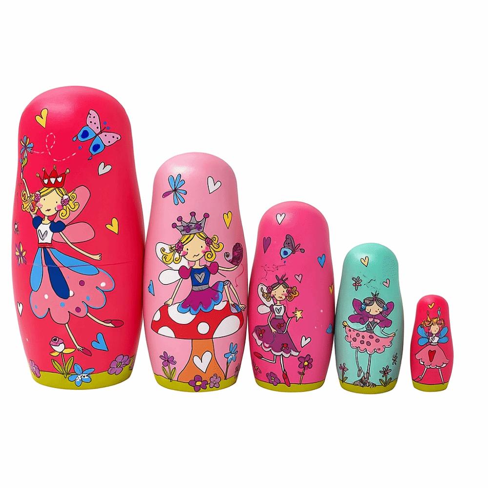 Japanese Girl Animal Matryoshka Doll Snowman Girls Russian Doll Wooden Stacking Dolls  Kids Toys