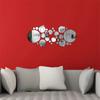 26Pcs 3D Round Mirror Wall Sticker DIY TV Background Bathroom Bedroom Stickers Home Decor