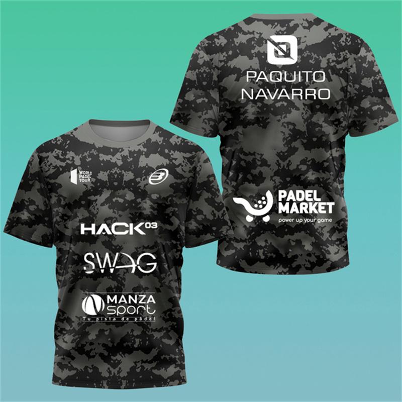 Fashion Men's Tennis Sportswear T-Shirt 3d Print Mens T-shirt Outdoor Badminton Table Tennis Training Clothes Summer Short-Sleeved Loose Tops