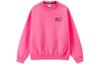 Nike X Stussy FW22 Свитшот с принтом логотипа, круглым вырезом, длинными рукавами, утолщенный и на флисовой подкладке, Азиатская версия, Унисекс, Розовый DO5311-670