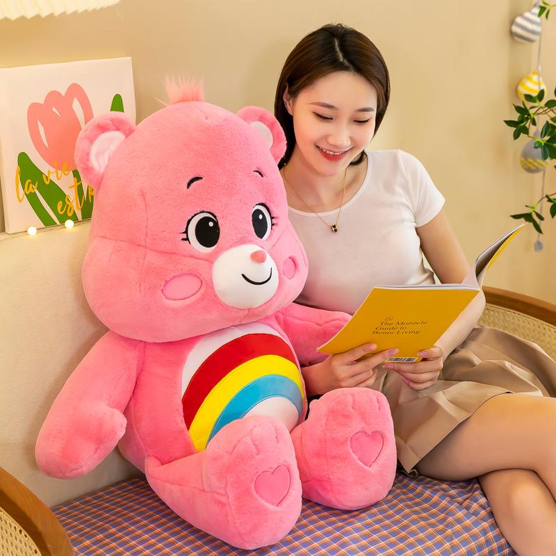 27cm CareBear Rainbow Bear Cartoon Plush Doll Super Soft and Soothing Sleeping Doll Surprise Children's Birthday Gift