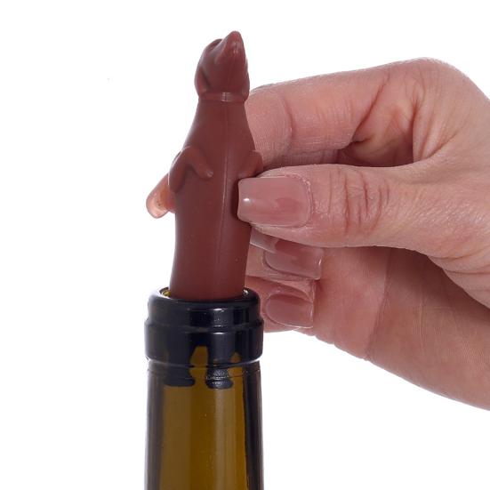 Такса Пробка для вина Силиконовые пробки для бутылок для вина Шампанского Многоразовая уплотнительная крышка Подарки на день рождения для любителей вина