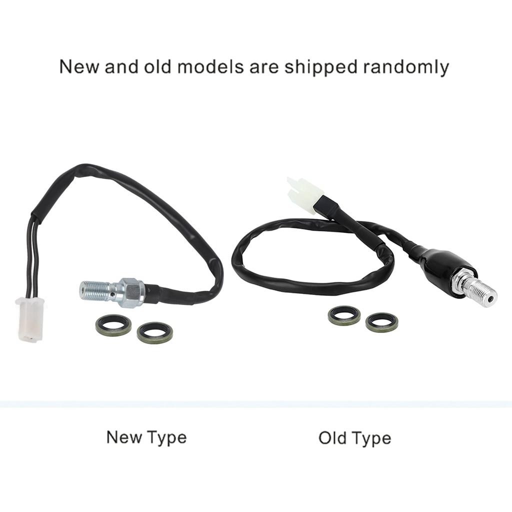 Akozon Hydraulic Brake Switch M10x1.0 Universal Motorcycle Hose Hydraulic Pump Reinforced Rear Brake Light Switch (Straight Head)