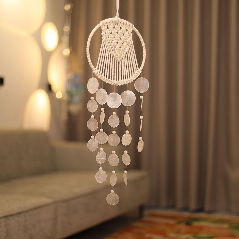 Seashell Wind Chime: Handmade Minimalist Bedroom Hanging Ornament and Gift