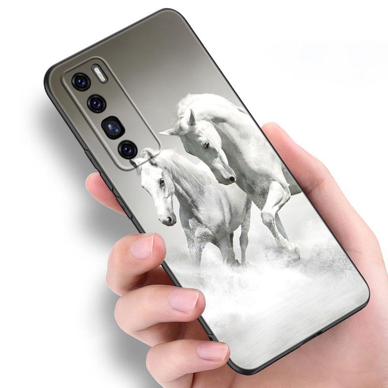 Horses Running Case For Huawei NOVA 8 9 Pro 8i 7i 7SE Y60 5T Mate 40 30 20 10 Lite Honor 50 30 Premium Pro Plus 30S Black Cover