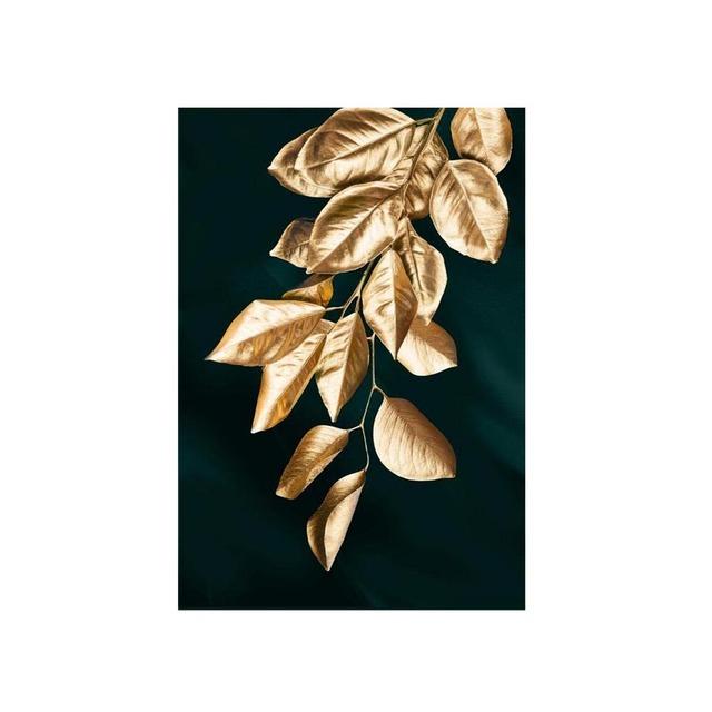 Абстрактные золотые растения, листья, стиль, холст, картина, пейзаж, листья, плакаты и принты, настенная художественная картина для гостиной, без рамки
