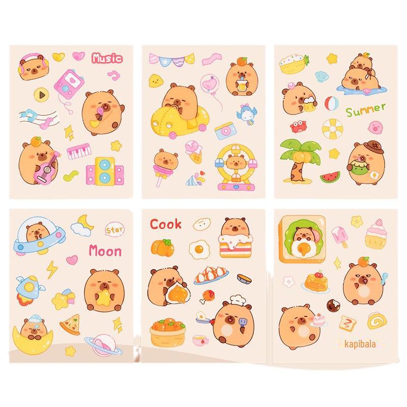 Наклейки с героями мультфильмов капибара: Милые наклейки для домашних животных и стаканов с водой своими руками для детей и девочек