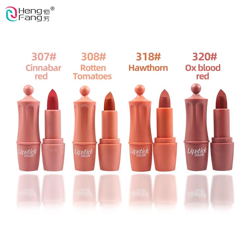 HengFang Velvet Matte Lipstick Set Не легко выцветает Косметика для макияжа губ 3,5gx4