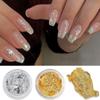 2Box Gold Silver Nail Foil Nail Art Decorations Stickers Irregular Foils Sticker Paper 3D Glitter Flakes DIY Manicure