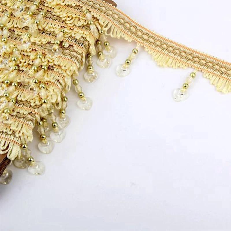 11,5 метров кружевная отделка для штор Love Beads кисточка бахрома для DIY занавеска драпировка диван обивка швейные аксессуары декор