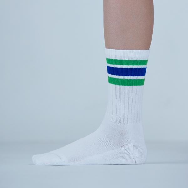 Полосатые носки FamilyMart, Белые (22-25cm)