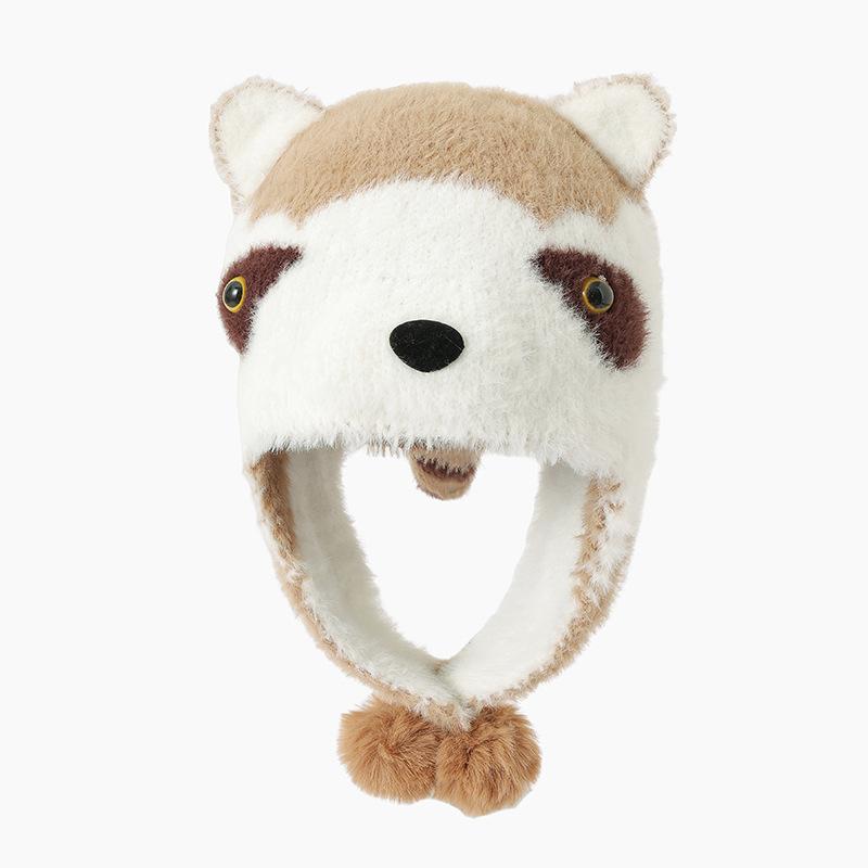 Женская зимняя плюшевая шапка-ушанка, двухслойная, утолщенная, теплая, с защитой ушей, Северо-восточная, морозостойкая, милая, универсальная шапка-щенок