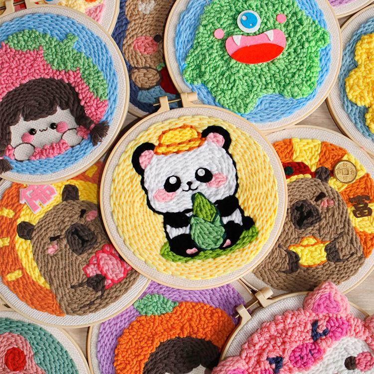 Набор для вышивания русской гладью своими руками: Набор шерстяной живописи "Орнамент для пары"