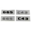 3D ABS Chrome Car Rear Trunk Letters Badge Sticker For C63 C43 G65 Emblem Logo Accessories