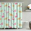 Vibrant Pink Flamingo Shower Curtain for Bathroom Decor Waterproof Fabric with Golden Sparkle Pattern Size 72x84 Inches