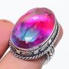 Natural Bi-Color Tourmaline 925 Sterling Silver Jewelry Ring Size 7 n9L37