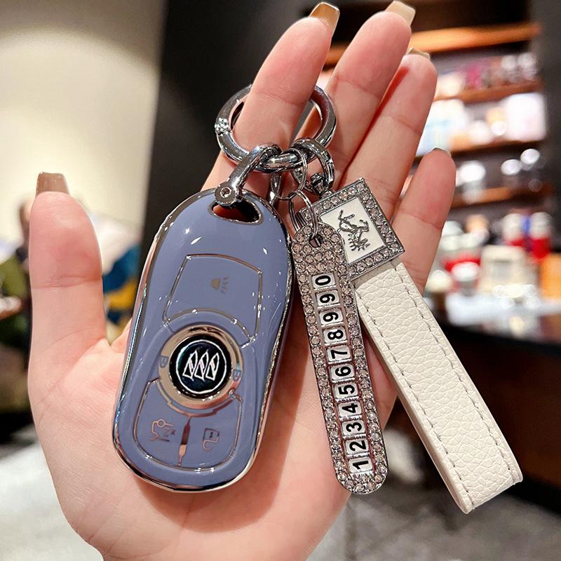 Премиальный чехол для ключей для автомобилей Buick Regal, Envision, GL8, LaCrosse, Enclave, GX и Weilan 7 - Женская сумка-ракушка с пряжкой