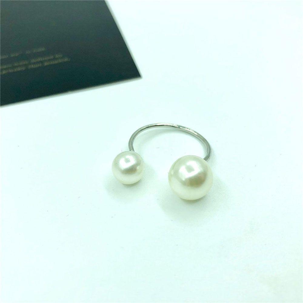 Party Street Shoot Imitation Pearl Women Fashion Accessories Jewelry Finger Ring Opening Ring