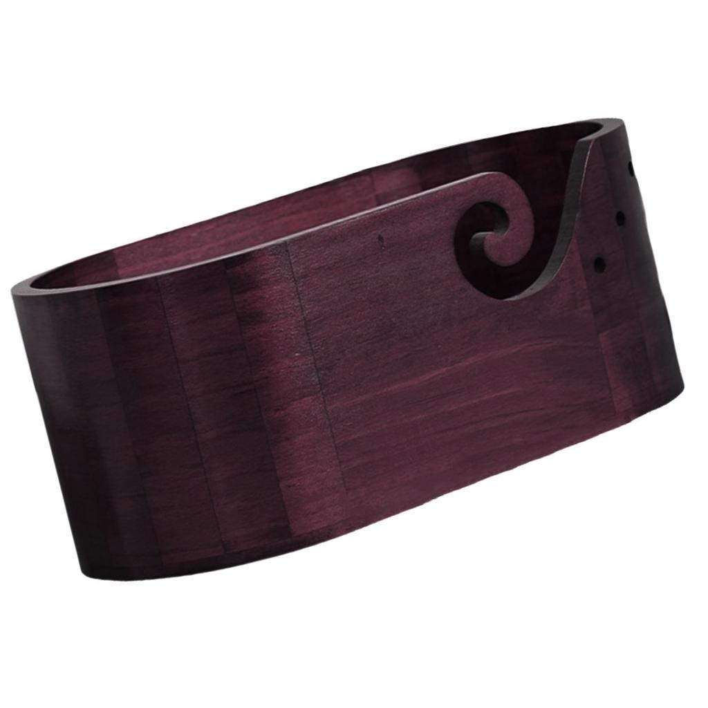 Wood Yarn Bowl with Holes Knitting Wool Holder Crochet Yarn Storage Bowl Embroidery Crocheting Storage Accessories