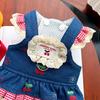 Suspender Dress Dog Denim Dress Breathable Mesh Cat Clothes Pet Dog Skirt  Couple Outfit