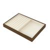 Multi-Compartment Wooden Jewelry Display Tray Velvet Lining Pendant Display Plate  Show Case Props