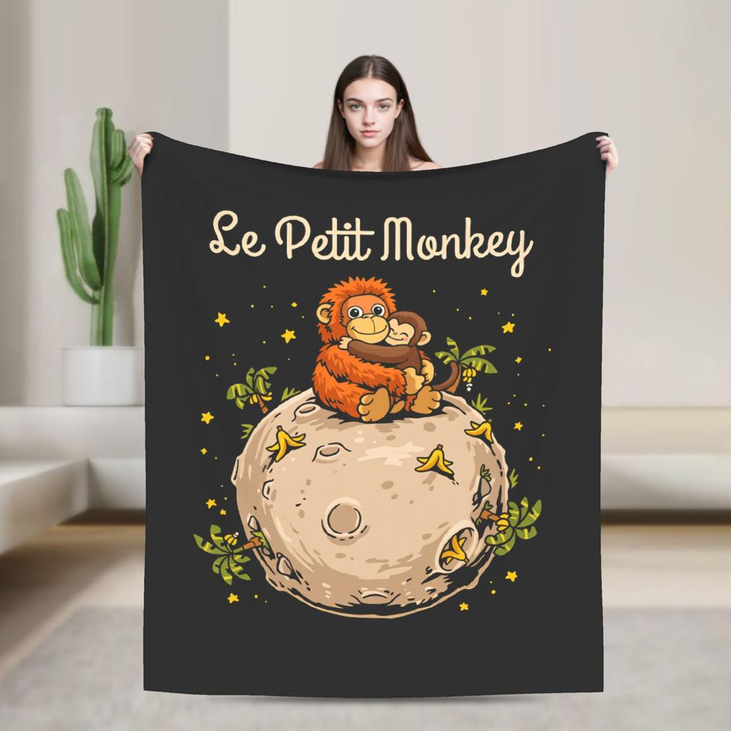 Soft Bedding Throws Travel Monkey Punch Blanket Flannel Bedspread For Bedroom Trend Sofa Bed Cover