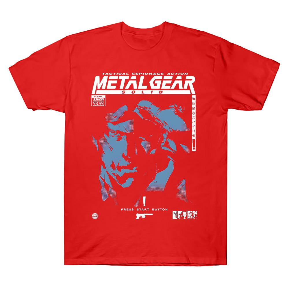 Unisex Metal Gear Solid T-shirt Vintage Short Sleeve Crewneck Cotton Tees Harajuku Comfortable Casual Loose Short Sleeve Clothes