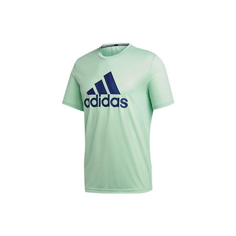 Adidas T Shirts Men's Green Crew Neck Moderate FT9734