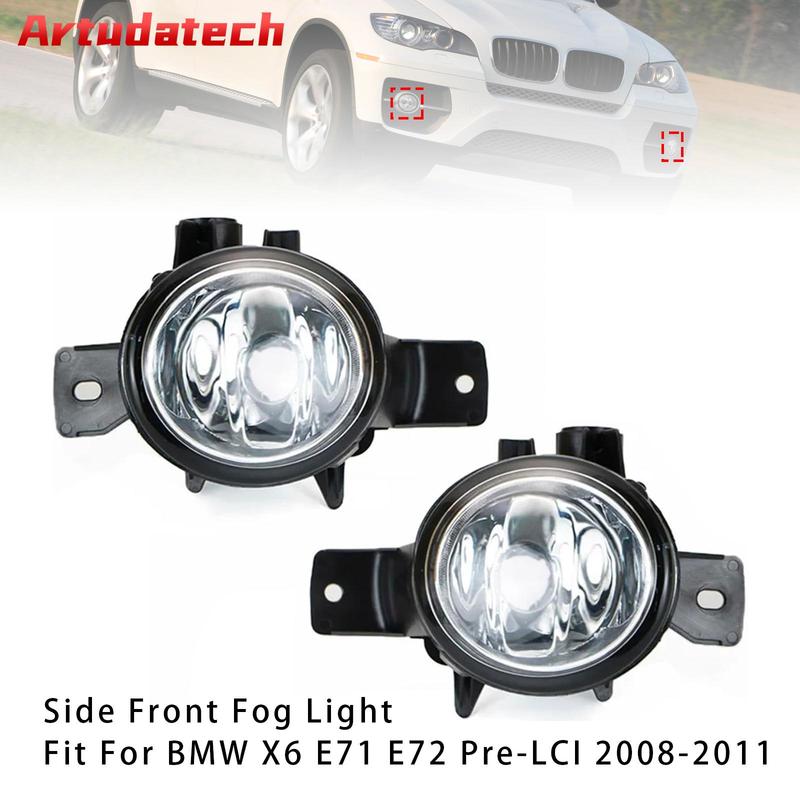 Artudatech Pair Front Fog Light Lamps Without Bulbs For BMW X6 E71 E72 08-11 63177187631 Car Accessories