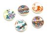 Hyakukaen Kutani Chopstick Rests of Kutani Historical Transfer Baked (Set 5) - Paintings, Paper,