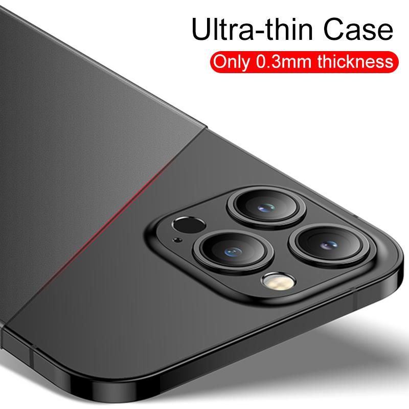 Ультратонкий силиконовый чехол толщиной 0,3 мм для iPhone 15, 14, 13, 12 Mini 11 Pro XS Max X XR SE 7 8 Plus, матовая прозрачная мягкая задняя крышка, тонкая