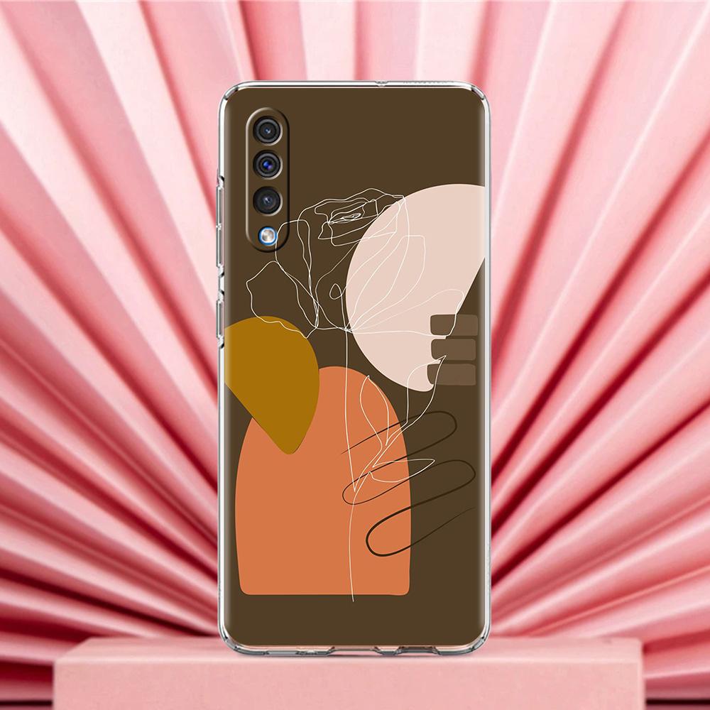 Чехол для телефона Samsung A56 A36 A26 A24 A16 A14 A12 A32 A50 A70 A20E A22 A40 A34 A54 A42 A52 5G A04s A06 Чехол Линейный рисунок