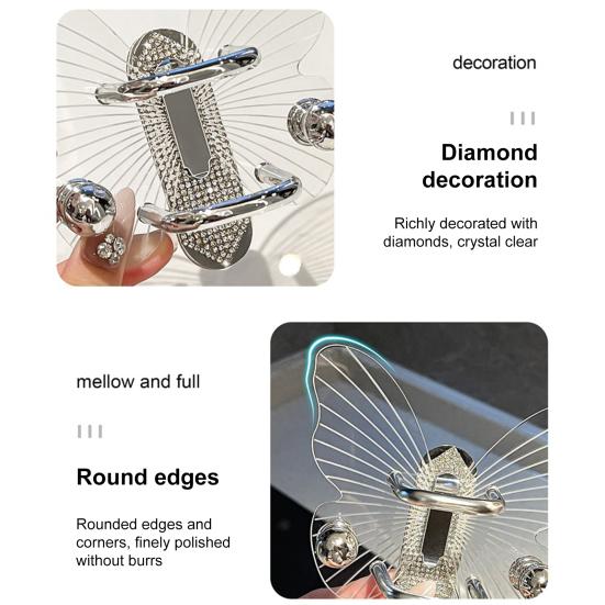 Прозрачный крючок, прочный, выдерживающий нагрузку, в форме бабочки, простая установка, самоклеящийся ключ, полотенце
