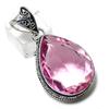Pink Kunzite Gemstone Handmade 925 Sterling Silver Jewelry Pendant 1.89" l6S61