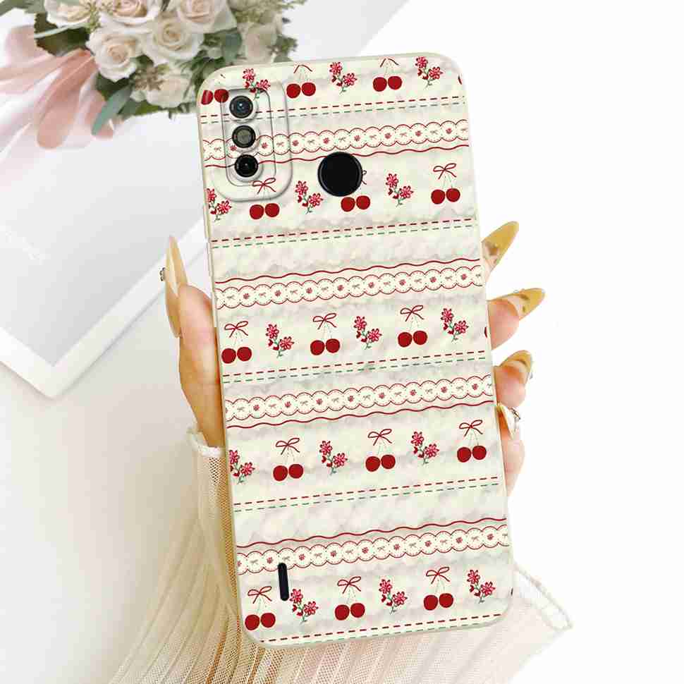 For Tecno Spark Go 2020 CAse Petty Girl FLower Silicon Soft Case Cover For Tecno Spark Go SparkGo 2020 KE5 Fundas Bumper