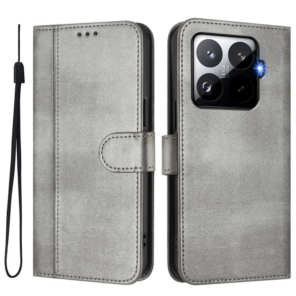 For Xiaomi 15T Pro Cases Wallet Stand Retro Texture Leather Phone Cover with Lanyard
