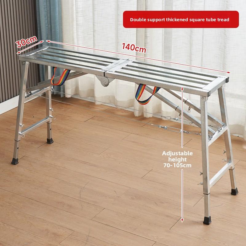 Double support folding scaffold, thickened steel horse stool ladder, engineering ladder, mobile platform ladder for decoration