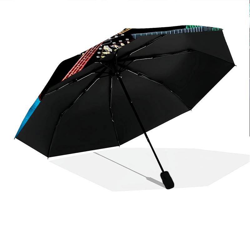 1PC electric guitar Umbrella Portable Folding Umbrella Iron Frame Hole Bone Structure Outdoor Home Umbrella A11