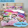 Custom Name 3PCS Magical Adventure Friends Bedding Set, Including 1pc Duvet Cover And 2pcs Pillowcases, Suitable for dorms and bedrooms Gift