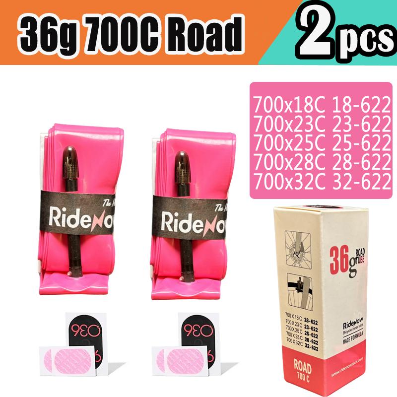 RideNow Road Bicycle TPU Inner Tube 700C 700x18 23 25 28 32 Ultra Lightweight Bike Tire Tube 45/65/85mm French Valve Inner Tubes