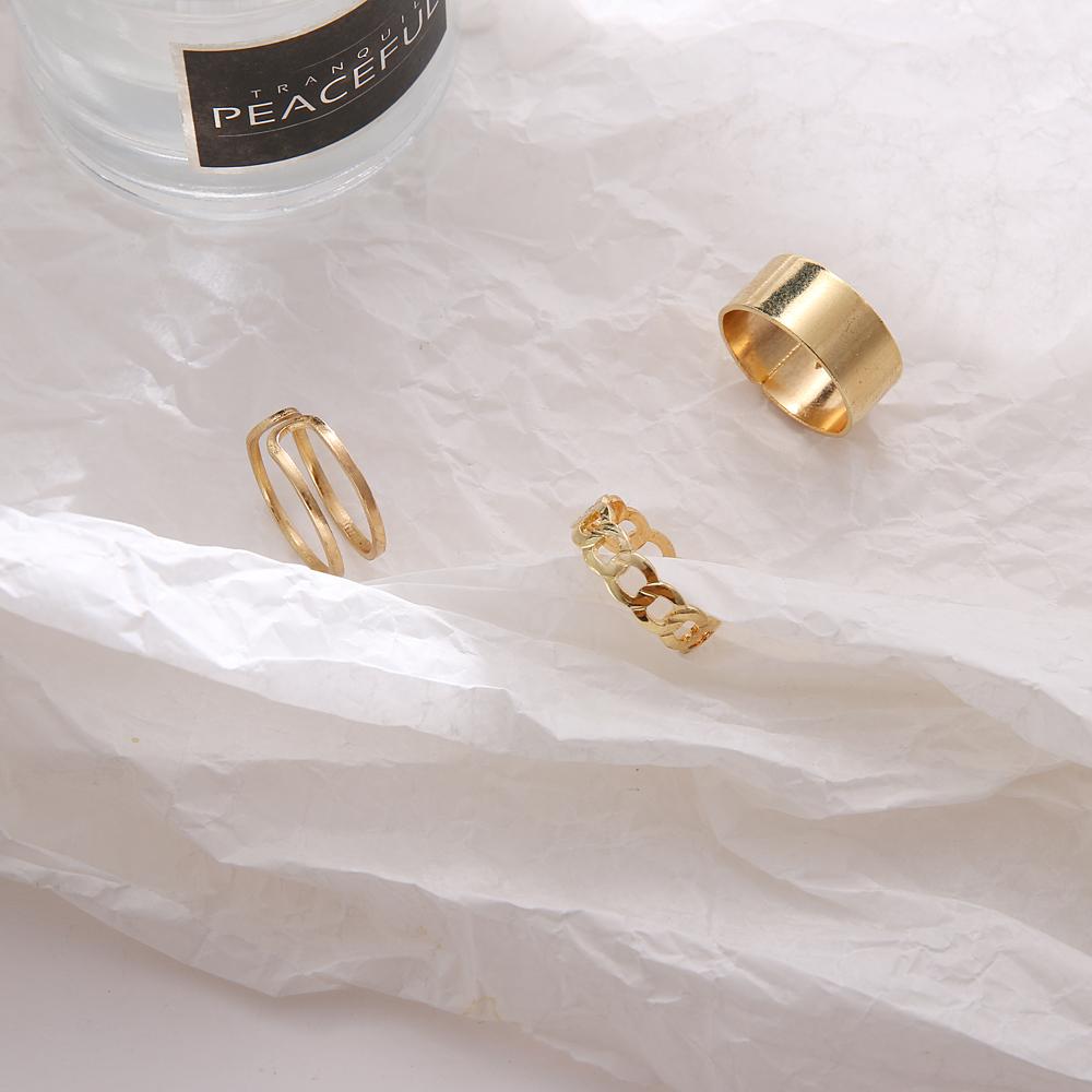 Мода Хип-Хоп Панк Терруар Прохладное Кольцо Темперамент Нейтральный Простой Набор Кольца