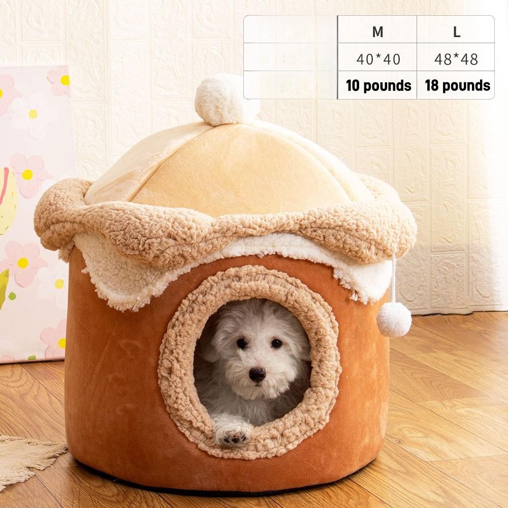 Новый домик для мороженого, гнездо для питомца, милый домик для кошки-принцессы, дразнящий кошачий домик, теплое гнездо для собаки на осень и зиму