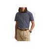 Футболка мужская Polo Ralph Lauren с вышивкой логотипа, в полоску, с круглым вырезом, с коротким рукавом, топы, синяя 710934662-012