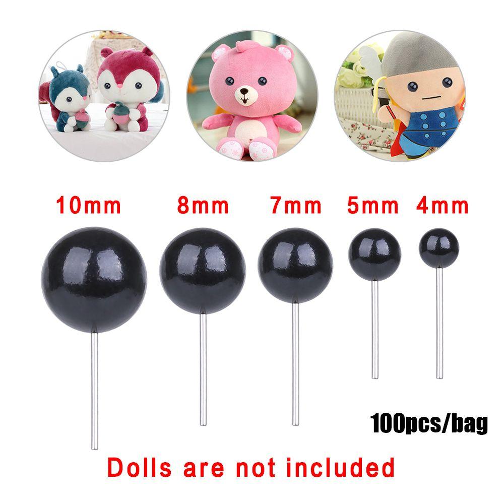 4/5/7/8/10mm Plastic Animals Puppets making Dolls Accessories Bears Needle Felting Black Glass Eyes