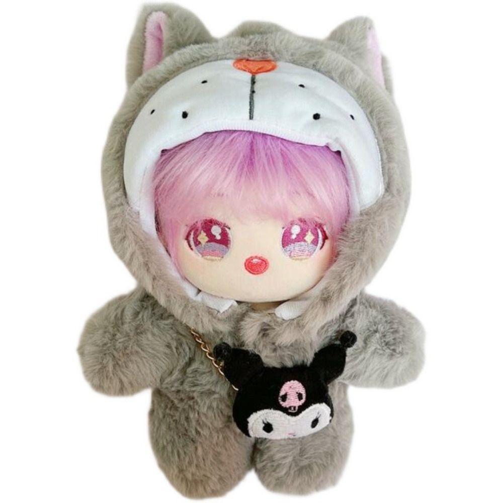 Мультистильный мультяшный плюшевый комбинезон, мини-одежда, костюмы, кукольные толстовки, 20 см, хлопковые мягкие куклы